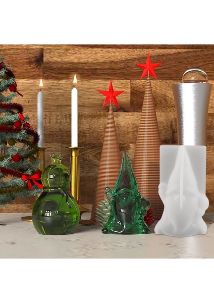 Kardan Adam Stili Yeni Dıy Kristal Epoksi Kalıp Noel Baba Kardan Adam Mum Silikon Kalıplar Sabun Noel Ağacı Mum Yapımı Set Ev Dekorasyon Hediyeler (Yurt Dışından)