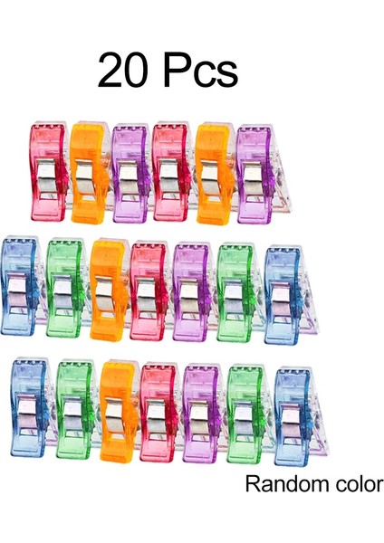 20 Adet Klipler Rastgele Stil Pcs Dikiş Klipsleri Plastik Kelepçeler Kapitone Crafting Crocheting Örgü Güvenlik Klipsleri Çeşitli Renkler Bağlama Klipsleri Kağıt (Yurt Dışından)