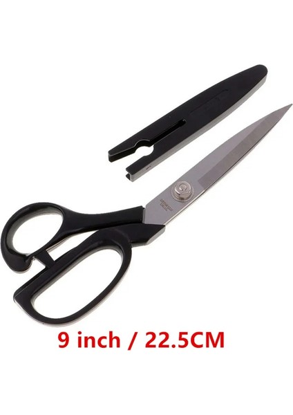 9 Inç-22.5cm Siyah Stil Yüksek Li Profesyonel Paslanmaz Çelik Dikiş Veya Kumaş Makasları Nakış Çapraz Dikiş Kapaklı Terzi Ors (Yurt Dışından)