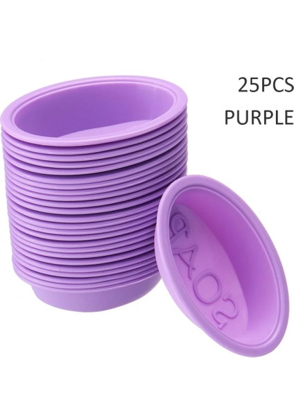 25 Adet Tarzı El Yapımı Silikon Sabun Kalıbı Çok Fonksiyonlu Mum Kalıpları Kek Pişirme Kalıbı 3D Kalıp Yuvarlak Kare Sabun Kalıpları (Yurt Dışından)