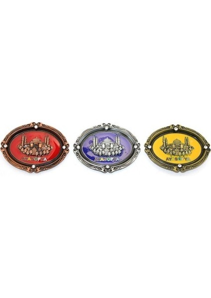 Istanbul Temalı Metal Magnet Ayasofya Kabartmalı