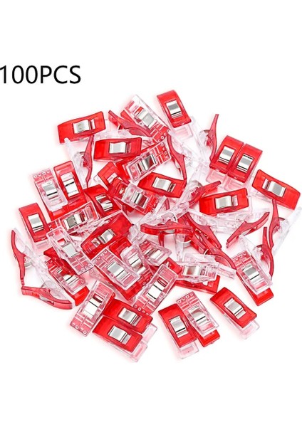 100 Adet Tarzı Adet Dıy Karışık Plastik Patchwork Klipler Dikiş Craft Kumaş Örgü Kelepçeleri Ev Konfeksiyon Klipleri Tutucu Ofis Ataşları (Yurt Dışından)