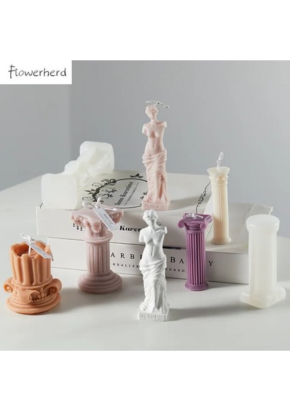 C Stili Avrupa Roma Sütunu Venüs Mum Silikon Kalıp Dıy Reçine Kalıp Aromaterapi Alçı Ev Dekorasyonu Mum Yapımı Için Mum Kalıpları (Yurt Dışından) fiyatları