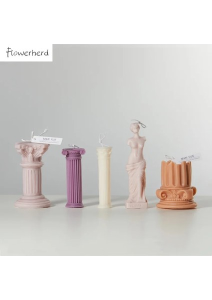 C Stili Avrupa Roma Sütunu Venüs Mum Silikon Kalıp Dıy Reçine Kalıp Aromaterapi Alçı Ev Dekorasyonu Mum Yapımı Için Mum Kalıpları (Yurt Dışından) indirimleri