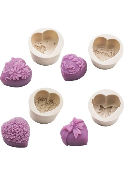H03 Stili 3D Silikon Sabun Kalıp Kalp Aşk Gül Çiçek Çikolata Kalıp Mum Polimer Kil Kalıpları El Sanatları Sabun Baz Aracı Kalıp Için Dıy Formları (Yurt Dışından) fiyatları