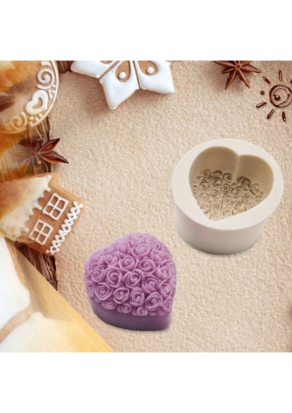 H03 Stili 3D Silikon Sabun Kalıp Kalp Aşk Gül Çiçek Çikolata Kalıp Mum Polimer Kil Kalıpları El Sanatları Sabun Baz Aracı Kalıp Için Dıy Formları (Yurt Dışından) modelleri