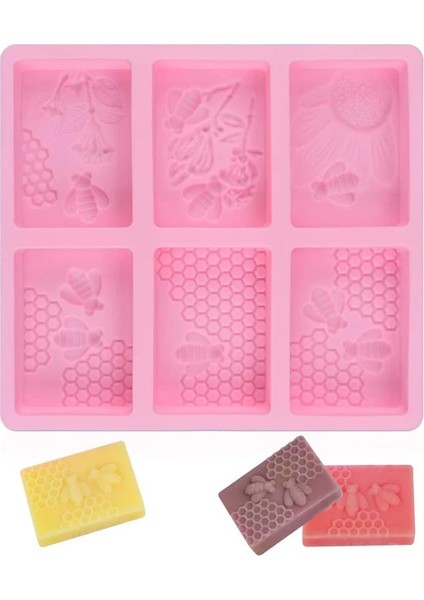 Çiçek Stili 1 Adet Bal Arısı Silikon Sabun Kalıbı Diy El Yapımı El Sanatları 3D Sabun Kalıbı Silikon Dikdörtgen 6 Formları Sabun Yapımı Için Sabun Kalıpları (Yurt Dışından) modelleri