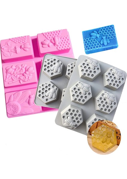 Çiçek Stili 1 Adet Bal Arısı Silikon Sabun Kalıbı Diy El Yapımı El Sanatları 3D Sabun Kalıbı Silikon Dikdörtgen 6 Formları Sabun Yapımı Için Sabun Kalıpları (Yurt Dışından) fırsatları