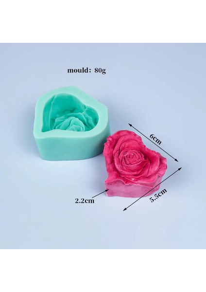 Gül Tarzı Duymak 3D Gül Çiçek Mum Kalıp Dıy El Yapımı Alçı Alçı Kalıp Silindir Şekli Silikon Sabun Aromaterapi Balmumu Kokulu Kalıplar (Yurt Dışından)
