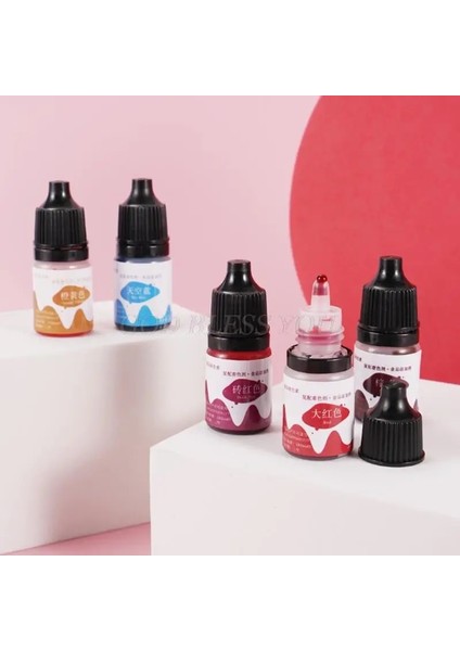 Sr Tarzı 10 Renk 10ML El Yapımı Sabun Boya Pigment Dıy Uv Epoksi Reçine Kalıp Mum Sabun Boyama Sıvı Dudak Parlatıcı Renklendirici (Yurt Dışından)