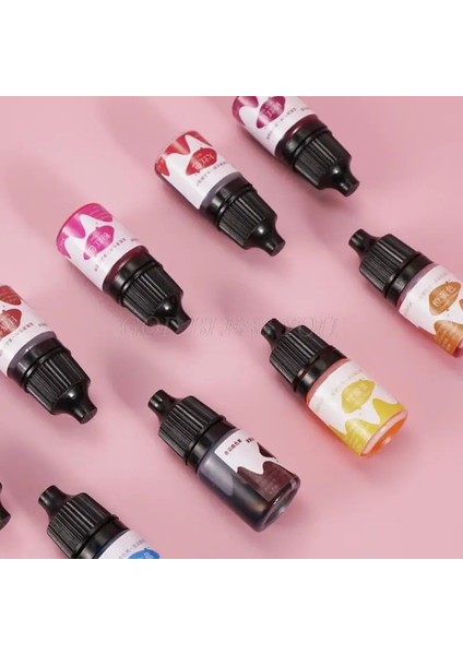 Sr Tarzı 10 Renk 10ML El Yapımı Sabun Boya Pigment Dıy Uv Epoksi Reçine Kalıp Mum Sabun Boyama Sıvı Dudak Parlatıcı Renklendirici (Yurt Dışından)