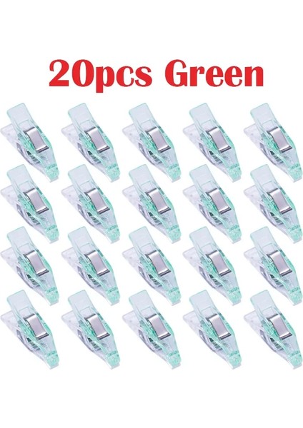 20 Adet Yeşil Stil Lmdz Mini Çok Amaçlı Klipsler Dikiş Klipsi Olarak Kullanın Kapitone Için Bağlama Klipsi Tığ Işi Örgü Genel Amaçlı (Yurt Dışından)