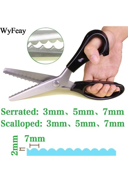 Dalga 3mm Stili Kral Makasları Dikiş Kesim Terzilik Terzi Makası Deri El Sanatları Kumaş Döşemelik Terzilik Dikiş El Sanatları Aracı (Yurt Dışından) modelleri