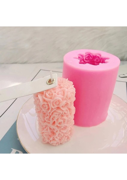 Gül Tarzı Duymak 3D Gül Çiçek Mum Kalıp Dıy El Yapımı Alçı Alçı Kalıp Silindir Şekli Silikon Sabun Aromaterapi Balmumu Kokulu Kalıplar (Yurt Dışından) modelleri
