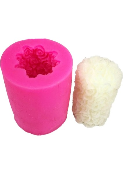 Gül Tarzı Duymak 3D Gül Çiçek Mum Kalıp Dıy El Yapımı Alçı Alçı Kalıp Silindir Şekli Silikon Sabun Aromaterapi Balmumu Kokulu Kalıplar (Yurt Dışından) fırsatları