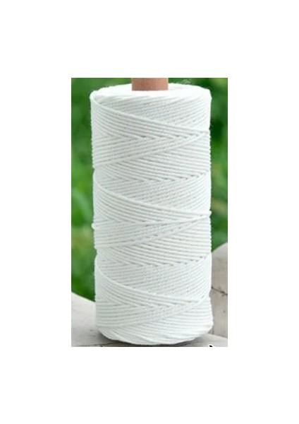 2mm 200M Beyaz Stil Acrame Halat Bükülmüş Dize Pamuk Kordon El Yapımı Doğal Bej Halat Dıy Aksesuarları M (Yurt Dışından)