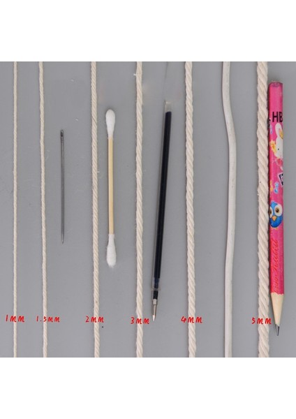 2mm 200M Beyaz Stil Acrame Halat Bükülmüş Dize Pamuk Kordon El Yapımı Doğal Bej Halat Dıy Aksesuarları M (Yurt Dışından) fırsatları