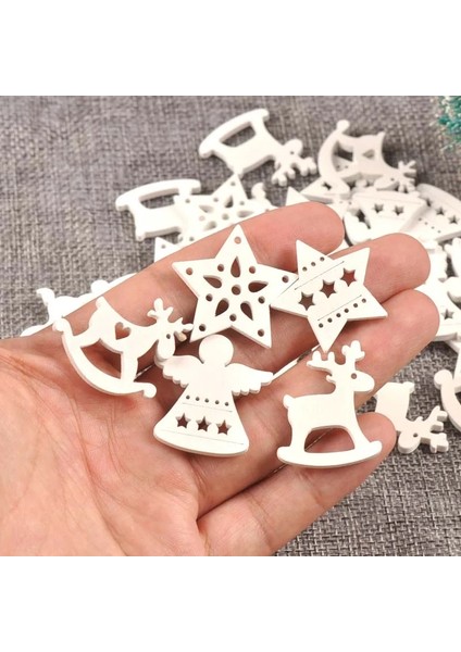 35MM 50 Adet Tarzı Karışık Ahşap Beyaz Noel Kar Tanesi Scrapbooking El Sanatları Dıy El Yapımı Aksesuarlar Ev Dekorasyonu Için Ağaç Süsleme (Yurt Dışından) indirimleri