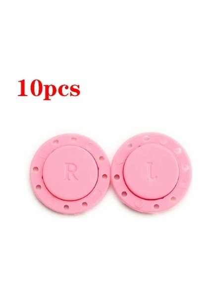 Pembe Stil 2,6 cm 10 Çift Dikiş Düğmeleri Giysileri Gizli Toka Görünmez Mıknatıs Düğme Kapağı Kayma Kaymaz Toka El Yapımı Giyim Dekorasyon (Yurt Dışından)