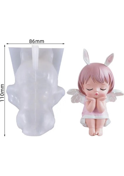 No.4 Tarzı 3D Melek Mum Silikon Kalıp Kil Bebek Kek Melek Kokulu Mum El Yapımı Sevimli Aroma Mum Tatil Hediyeleri Dekorasyon Araçları (Yurt Dışından)