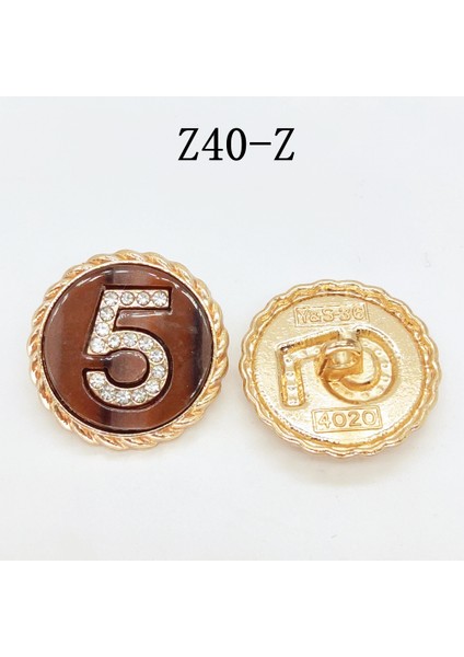 Z40-Z Stili 23MM Metal Düğmeler Boyalı Logo Üst Düzey Moda Giyim Rüzgarlık Takım Elbise Kazak Ceket Ev Dıy Dikiş Malzemeleri (Yurt Dışından)