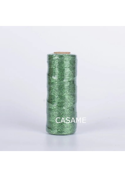Yeşil Stil Fırıncı Sicim Çizgili 110 YARD12PLY Çizgili Dıy Metalik Altın Altın Gümüş Büküm Halat Fırıncı Ipleri Zanaat Hediye Paketleme Makaraları (Yurt Dışından)