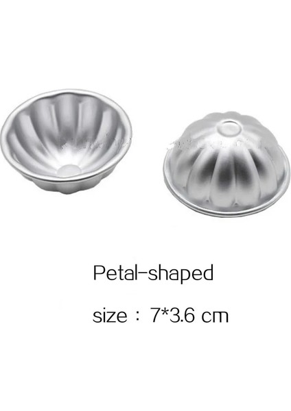 Petal-Şekilli Stil 1 Çift Banyo Bombası Kalıpları Alüminyum Alaşımlı Tuz Topu Kalıp Sabun Ev Yapımı Dıy Banyo Çikolatalı Kek Puding Yapma Araçları (Yurt Dışından)