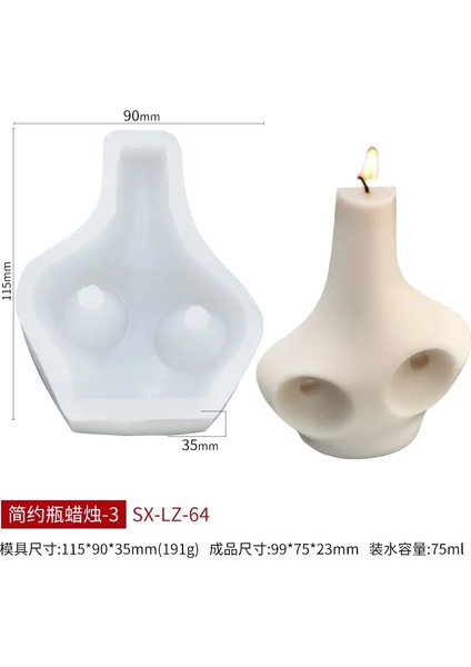 Kalıp-3 Tarzı 2021 Yeni Silikon Mum Kalıbı Dıy Kokulu Mum Silikon Kalıp Geometrik Şişe Mum Kalıbı Alçı Zanaat Dekorasyon Kalıp Kalıpları (Yurt Dışından)