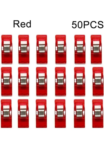 Kırmızı 50 Adet Tarzı Adet Dikiş Klipsleri Plastik Klipsler Kapitone Crafting Crocheting Örgü Güvenlik Klipleri Renkli Dikiş Bağlama Klipsi Aletler Erişim (Yurt Dışından)