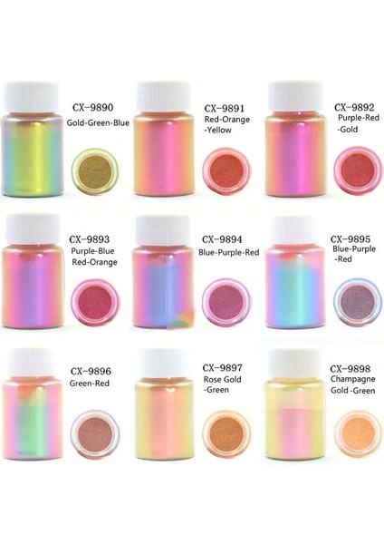 No.56 Tarzı Ayna Bukalemunlar Pigment Sedefli Epoksi Reçine Glitter Sihirli Renksiz Toz Reçine Renklendirici Takı Yapımı Araçları (Yurt Dışından) fiyatları