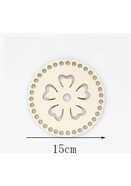 15CM Yuvarlak 3 Adet Stil cm Doğal Ahşap Süs Dıy Dokuma Çanta Alt Aksesuarlar El Yapımı Çanta Köpeğin Yatak Evi Beşik Yuva Dıy Craft (Yurt Dışından)