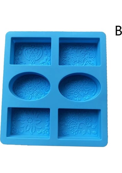 K Tarzı Silikon Puding Şeker Kalıbı 6 Kavite Kare Silikon Kalıp Malzemeleri Zanaat Sabun Sabun Kalıp Dekorasyon Dıy El Yapımı Mum Kalıbı (Yurt Dışından)