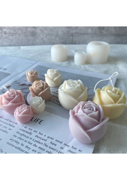 D Stili Sevgililer Günü Gül Kokulu Mum Silikon Kalıplar Çiçek Buz Çikolata Kalıp Diy Alçı Difüzör Taş Sabun Yapımı Ev Süsleme (Yurt Dışından) modelleri