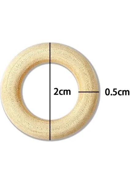 20MM-5MM 50 Adet Stil Ahşap Yüzük Bebek Diş Kaşıyıcı Daire Doğal Ahşap Kemirgen Diş Çıkarma Halkası Oyuncak Montessori Dıy Hemşirelik Bebek Hediye Süsler Aksesuarları (Yurt Dışından)