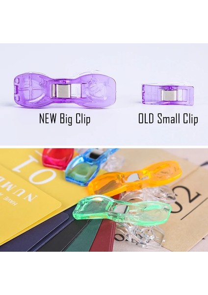 Mıusıe Ewing Klipler Renkli Plastik Klipler Kenar Klip Kumaş Kelepçeler Konfeksiyon Klipleri Patchwork Dikiş Kapitone Dıy (Yurt Dışından)