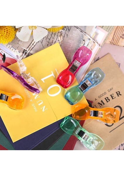 Mıusıe Ewing Klipler Renkli Plastik Klipler Kenar Klip Kumaş Kelepçeler Konfeksiyon Klipleri Patchwork Dikiş Kapitone Dıy (Yurt Dışından)