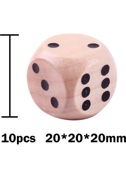10 Adet 20MM Tarzı mm 6 Taraflı Ahşap Zar Noktası Küpleri Yuvarlak Köşe Parti Çocuk Oyuncakları Oyun Zar Oyuncaklar Yetişkinler Için Ahşap Zar Ev Dekorasyonu Dıy Hediye (Yurt Dışından)