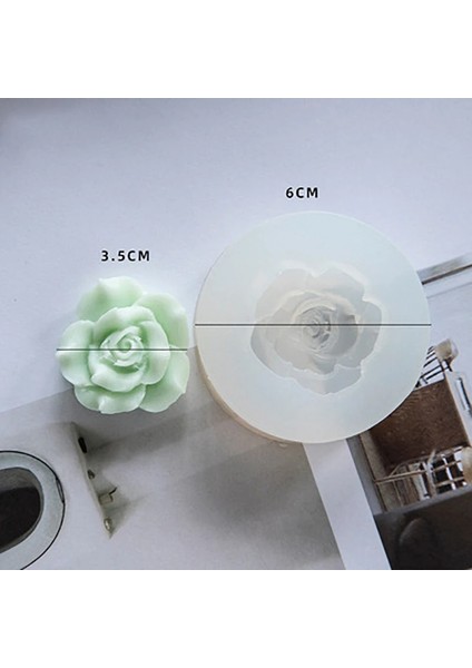 Bir Stil Yeni Flowerrose Mum Balmumu Silikon 3D Sabun Kalıbı Kek Süsleme Manuel El Yapımı Reçine Kil Şeker Çikolata Gumpaste Kalıp (Yurt Dışından)