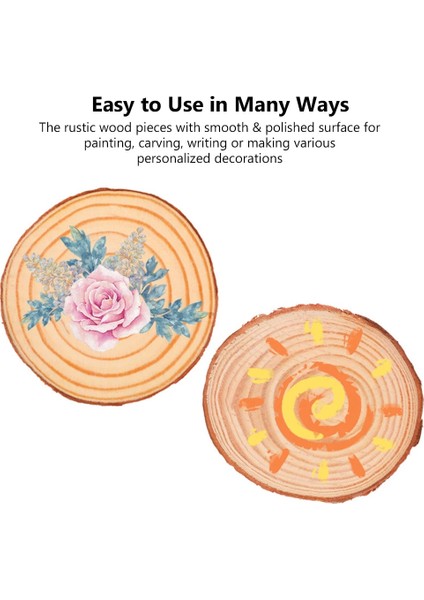 10PC 0,5cm 6-7cm Tarzı Paketi Doğal Çam Yuvarlak Bitmemiş Ahşap Dilimleri Ağaç Kabuğu ile Daireler Günlük Diskler Dıy El Sanatları Düğün Parti Boyama (Yurt Dışından) indirimleri