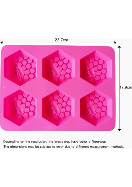 Pembe Stil Yeni 6 Kavite Balarısı Silikon Sabun Kalıbı Sabun Yapımı Için 3D Diy Spa El Yapımı Kalıp Dekorasyon Masaj Terapi Tepsisi Araçları (Yurt Dışından)