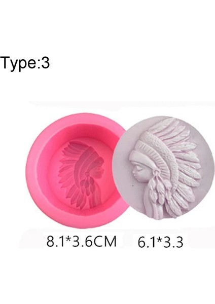 Tip3 Stili 3D Silikon Sabun Kalıp Dıy El Yapımı Zanaat Sabun Formu Sabun Yapma Aracı Kek Çikolata Dekorasyon Kalıp Kek Pişirme Aracı (Yurt Dışından)