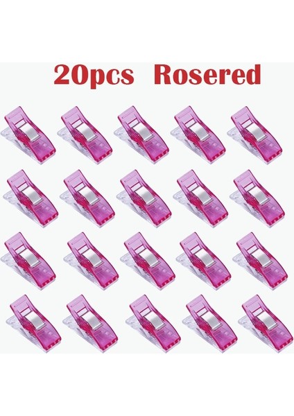 Gül Kırmızı Tarzı Dailylike Olorful Dikiş Klipleri Dıy Ev Plastik Giysi Klipleri Fotoğraf Kağıdı ve Dikiş Patchwork Aracı (Yurt Dışından)