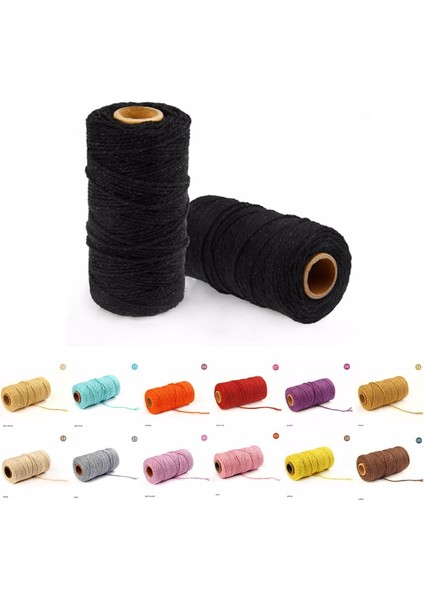 Gül Kırmızı Tarzı 100MROLL Çift Iplikli Pamuk Ipliği Dikiş Ipliği Bükülmüş Makrome Kordonu Artisan Dize Ipi Dıy Düğün Dekoru Supplieolors (Yurt Dışından) fırsatları