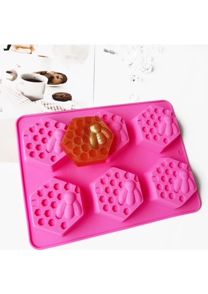 Pembe Stil Yeni 6 Kavite Balarısı Silikon Sabun Kalıbı Sabun Yapımı Için 3D Diy Spa El Yapımı Kalıp Dekorasyon Masaj Terapi Tepsisi Araçları (Yurt Dışından) modelleri