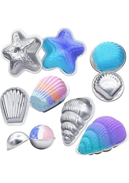 Yarım Daire L Tarzı 1 Çift Banyo Bombası Kalıpları Alüminyum Alaşımlı Tuz Topu Kalıp Sabun Ev Yapımı Dıy Banyo Çikolatalı Kek Puding Yapma Araçları (Yurt Dışından)