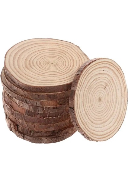 6-7X1CM Tarzı Ahşap Çemberler Yuvarlak Dilimler Doğal Çam Bitmemiş Ahşap Dilimler Rustik Düğün Masa Zanaat Parti Boyama Malzemeleri (Yurt Dışından) fiyatları