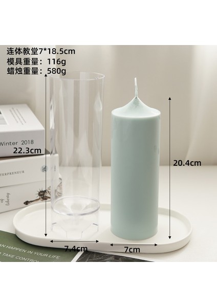 Kalıp-1 Tarzı Dıy El Yapımı Aromaterapi Mum Kalıbı Yapışık Kilise Başkanı Mum Kalıbı Plastik Yapışık Düz Kafa Silindir Mum Kalıbı (Yurt Dışından)