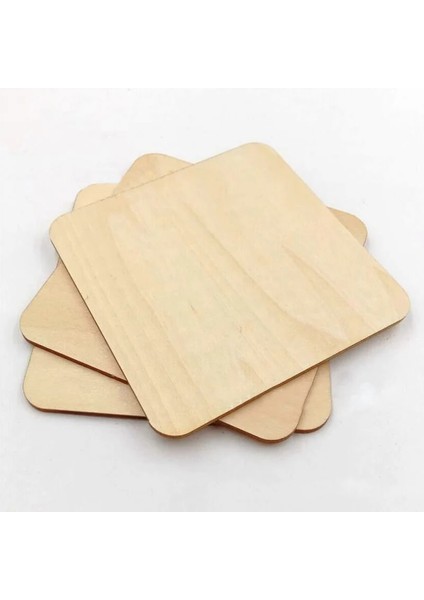Kare 70MM 10 Adet Stil Boş Plak 5 Boyutlu Bina Modeli Kare Dıy El Sanatları Pirografi Projeleri Oyunlar Scrapbooking Bitmemiş Ahşap Parçalar Ihlamur Ağacı (Yurt Dışından)