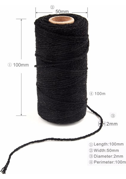 02 Kırmızı Stil Acrame Pamuk Kordon Halat Dize Dikiş Dıy Renkli Halat Şerit Craft Iplik Sicim Ev Tekstili Düğün Parti Dekorasyon (Yurt Dışından)