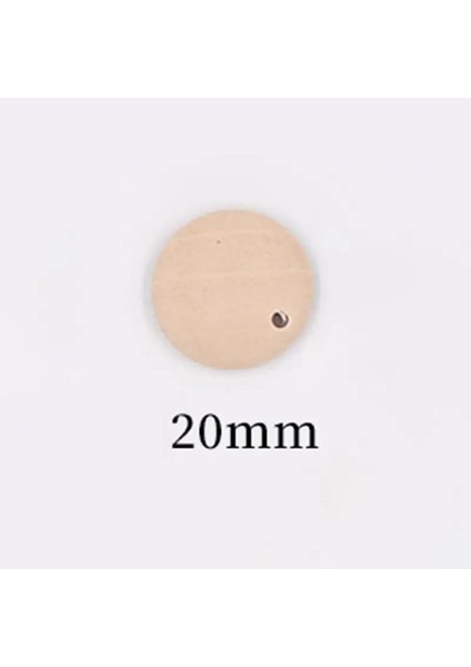 20MM Tarzı Yuvarlak Delikli Ahşap Diskler Bitmemiş Önceden Delinmiş Doğal Ahşap Dilimler Dıy El Sanatları Merkez Parçaları Ahşap Noel Süsleri (Yurt Dışından)